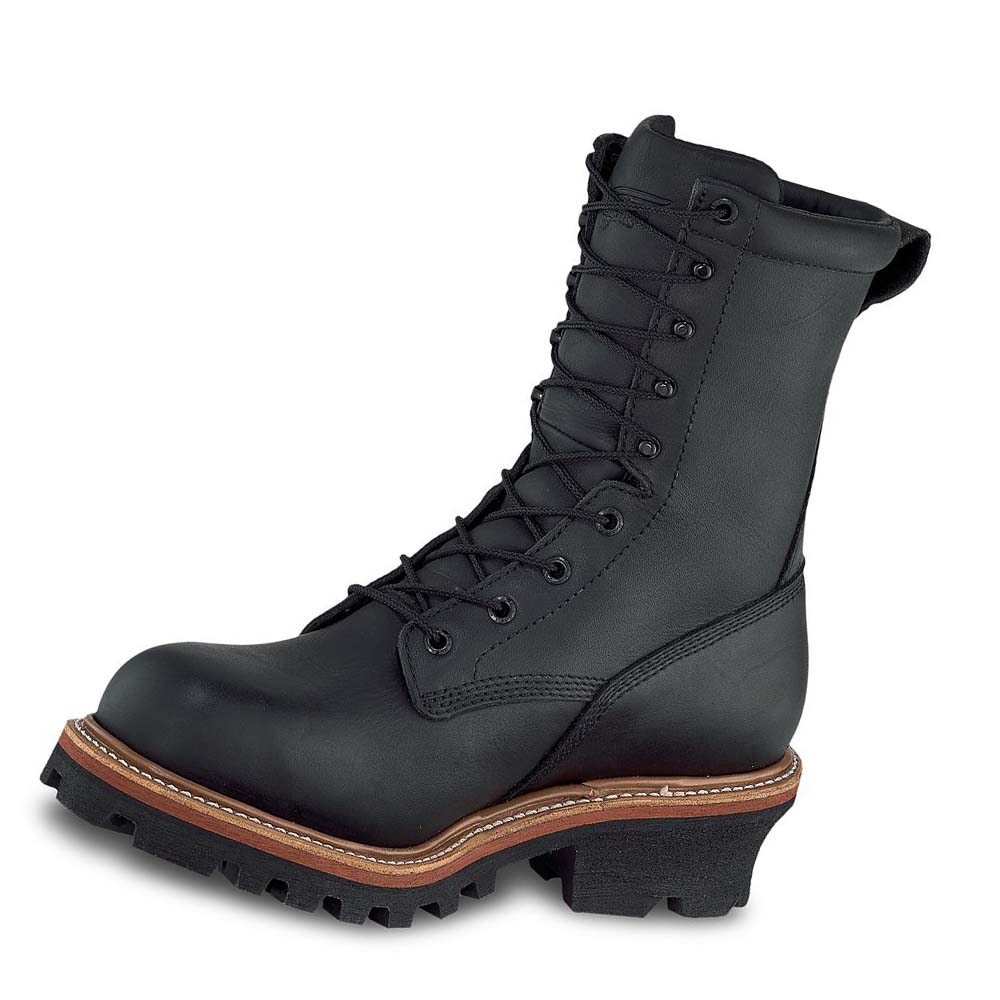 Red Wing LoggerMax 9-inch Waterproof, Toe Logger Men's Safety Boots Black | ZA 307KOR